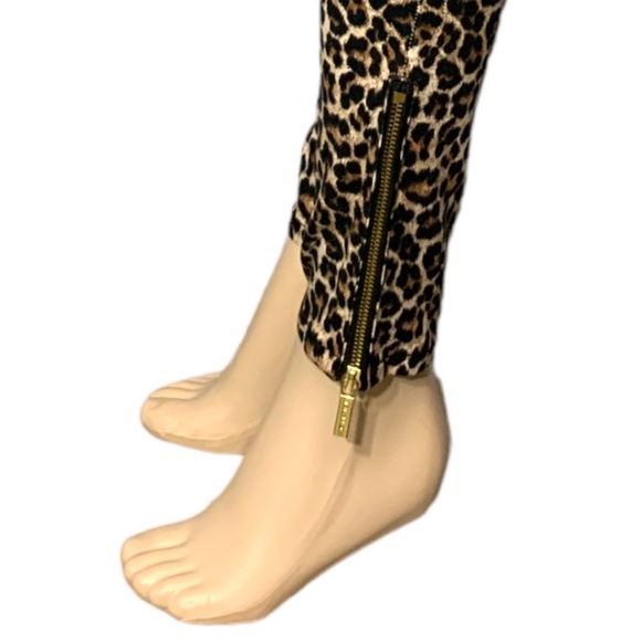 MICHAEL KORS Luxury Leopard Brown and Black Skinny Jeans Size 4 - Picture 5 of 16